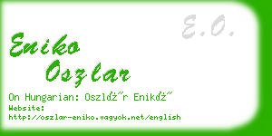 eniko oszlar business card